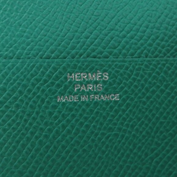 HERMES Bearn Combination Verso Epsom Celeste/Vert Jade - Picture 7 of 11